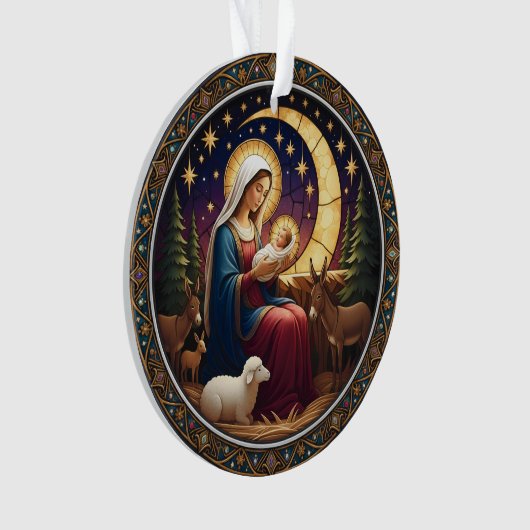 Nativity Christmas Ornament – Double-Sided (devant)