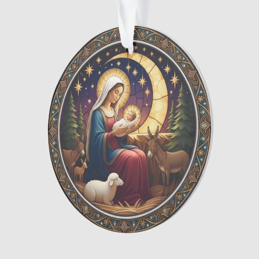 Nativity Christmas Ornament – Double-Sided (devant)