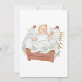 Nativity Crib Baby Invitation (Devant)