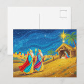 Nativity Epiphany Three Kings Christmas Feestdagenkaart (Voorkant / Achterkant)