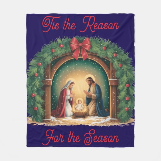 Nativity Fleece Blanket Deken (Voorkant)