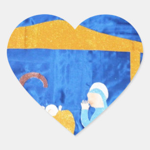Nativity Hart Sticker