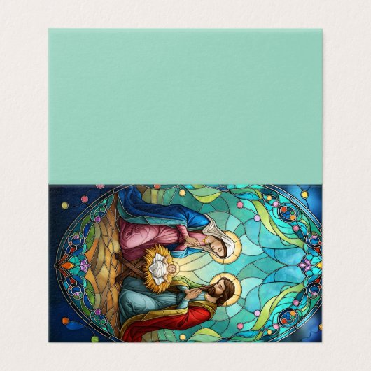 Nativity in stained glass (Outside Unfolded)