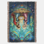 Nativity in Stained Glass Deken (Voorkant Verticaal)