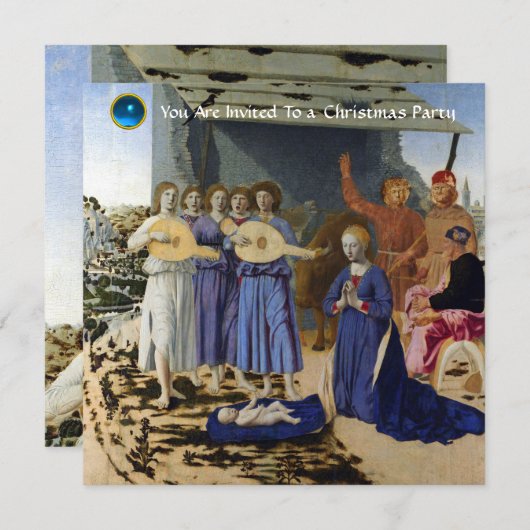 NATIVITY OF JESUS, ANGELS by PIERO DELLA FRANCESCA Kaart (Voorkant / Achterkant)