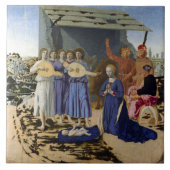 NATIVITY OF JESUS, ANGELS by PIERO DELLA FRANCESCA Tegeltje (Voorkant)