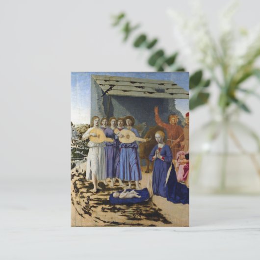 NATIVITY Old Irish Christmas Blessing Parchment Feestdagenkaart (Staand voorkant)