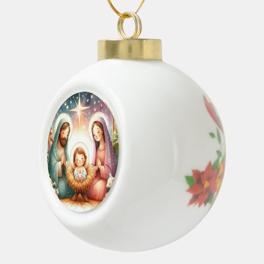 Nativity Ornance Keramische Bal Ornament (Rechts)