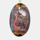 NATIVITY PARCHMENT Blue Gemstone Monogram Keramisch Ornament (Links)