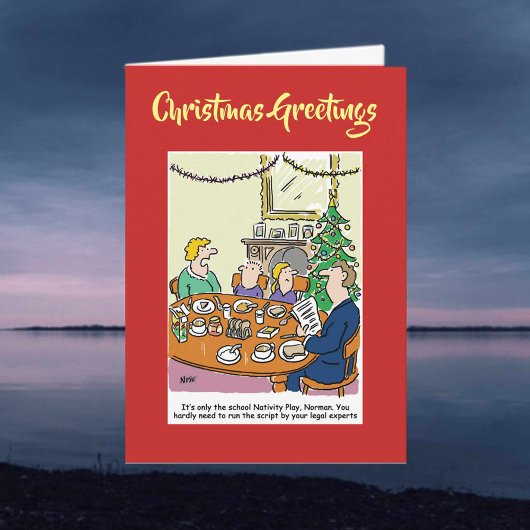 Nativity Play Script Lawyers Christmas Kaart