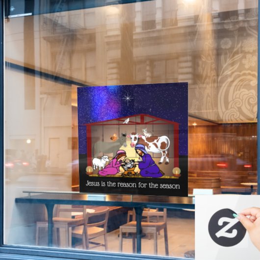 Nativity Raamsticker (Cafe Raam)