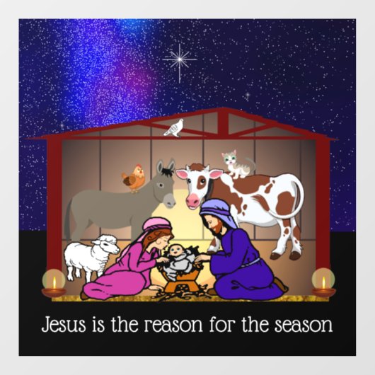 Nativity Raamsticker (Vel)