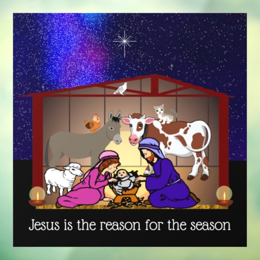Nativity Raamsticker (Vel 3)