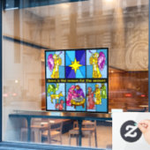 Nativity raamsticker (Cafe Raam)