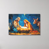 Nativity Scene, beautiful illustration, Canvas Afdruk (Voorkant)