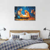 Nativity Scene, beautiful illustration, Canvas Afdruk (Insitu (Slaapkamer))