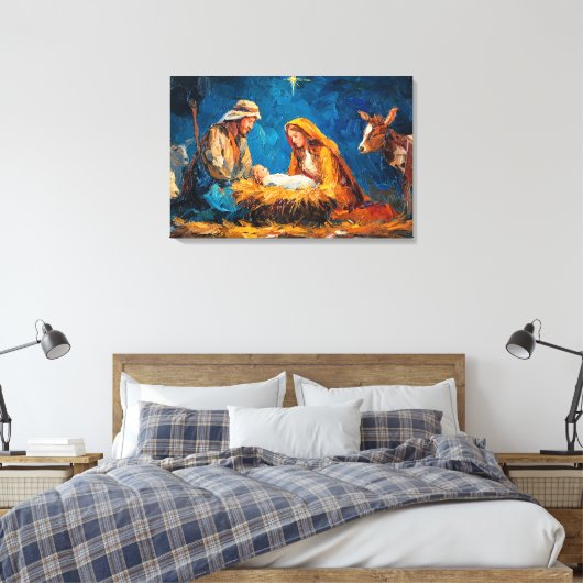 Nativity Scene, beautiful illustration, Canvas Afdruk (Insitu (Slaapkamer))