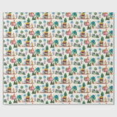 Nativity Scene Ecru Hand drawn Christmas Cadeaupapier (Vlak)