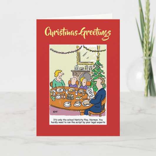 Nativity Script Juridische Kerst Kaart met QR-code (Voorkant)