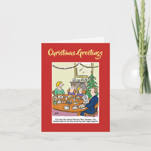 Nativity Script Juridische Kerst Kaart met QR-code (Voorkant)