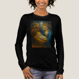 Nativity Stained Glass Mosaic | Holy Family  Tri-Blend Shirt