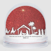 Nativity Star Christmas Bible Verse Sneeuwbol (Voorkant)
