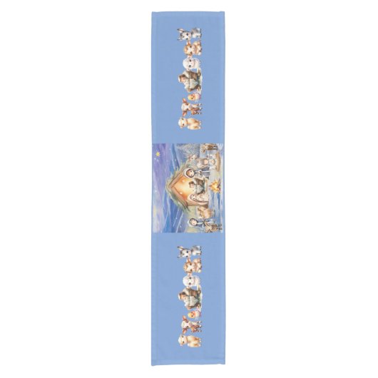 Nativity Table Runner Korte Tafelloper (Voorkant)