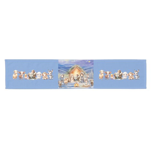 Nativity Table Runner Korte Tafelloper (Horizontaal)