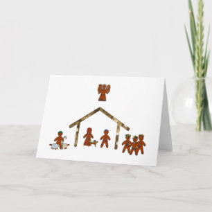 nativity van de Kerstmispeperkoek Feestdagen Kaart