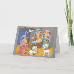 Nativityscène van Kerstmis Feestdagen Kaart