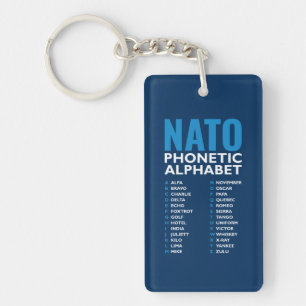 NATO Fonetisch Alfabet Alfa-Zulu Code Sleutelhanger