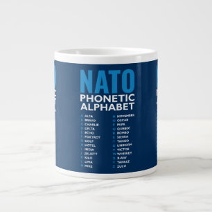 NATO Fonetisch Alfabet Alfa-Zulu Tabel Extra Grote Beker