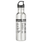 NATO-fonetisch alfabet en morsecode Waterfles (Voorkant)