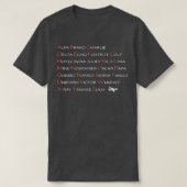 NATO Phonetic Alphabet T  T-shirt (Design voorkant)