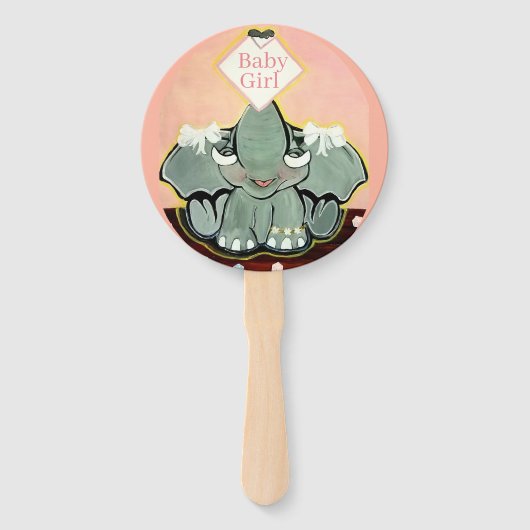 Natosha, de Elephant Speller Hand Fans Handwaaier (Voorkant)
