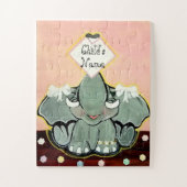 Natosha, de Olifant Speller Fun Puzzel Spel Legpuzzel (Verticaal)