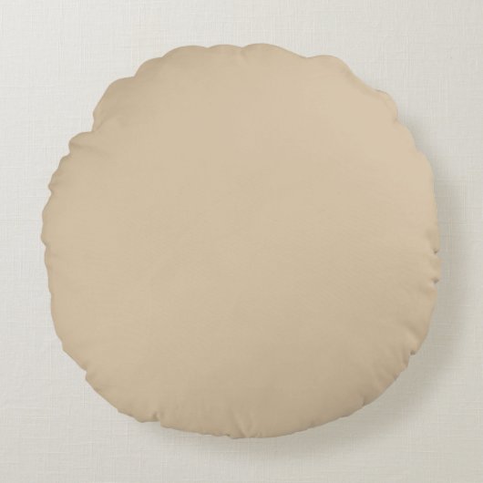 Natriumneutraal licht beige vaste kleur SW 6120 Rond Kussen (Voorkant)