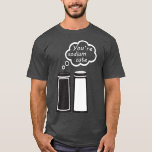 Natriumpaar Cute Chemistry Liefde Zout en Peper Ko T-shirt