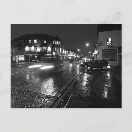 Natte avond, Salisbury Road Cardiff (3) Briefkaart (Voorkant)