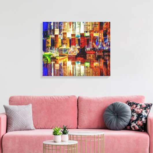 Natte balk Abstract Canvas Afdruk (Insitu (Woonkamer))