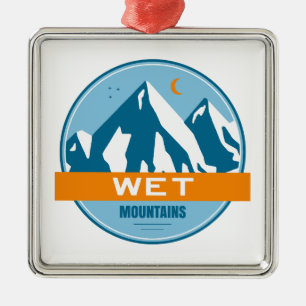 Natte bergen Colorado Metalen Ornament