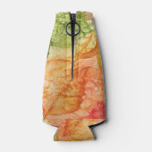 Natte bladeren in de herfst flesjeskoeler (Achterkant)