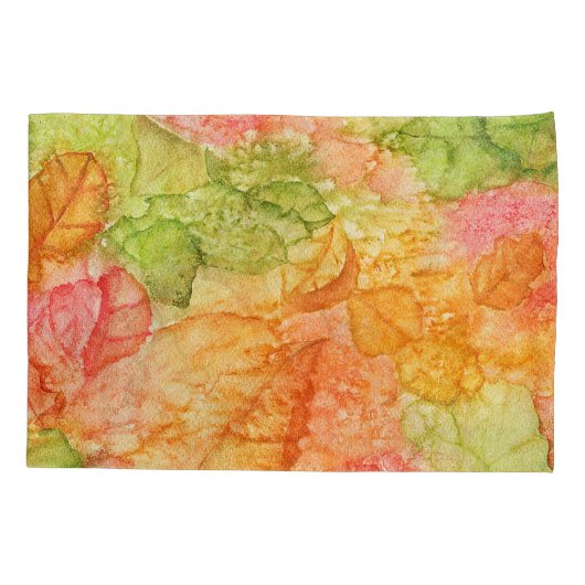 Natte bladeren in de herfst kussensloop (Achterkant-Links)