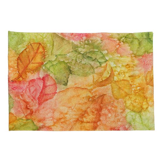 Natte bladeren in de herfst kussensloop (Achterkant-Rechts)