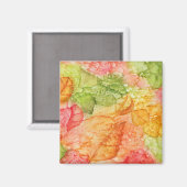 Natte bladeren in de herfst magneet (Voorkant / Achterkant)