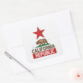 Natte Californië Vierkante Sticker (Envelop)