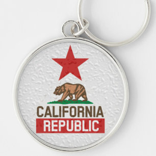 Natte Californische republiek Decor Sleutelhanger