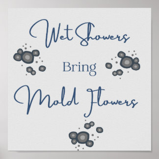 Natte douwers Funny Bathroom Poster