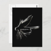 Natte Fly Silhouette Briefkaart (Voorkant / Achterkant)