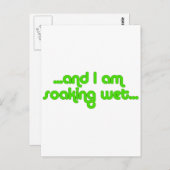 Natte groen briefkaart (Voorkant / Achterkant)